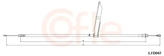 Seilzug, Feststellbremse hinten rechts COFLE 92.1.FD047 Bild Seilzug, Feststellbremse hinten rechts COFLE 92.1.FD047