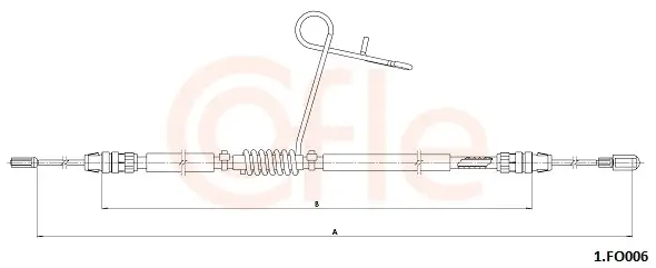 Seilzug, Feststellbremse hinten rechts COFLE 1.FO006