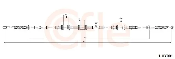 Seilzug, Feststellbremse hinten rechts COFLE 1.HY001