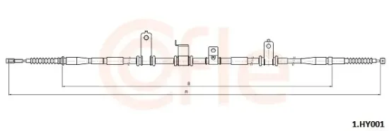 Seilzug, Feststellbremse hinten rechts COFLE 1.HY001 Bild Seilzug, Feststellbremse hinten rechts COFLE 1.HY001