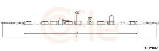 Seilzug, Feststellbremse hinten links COFLE 1.HY002 Bild Seilzug, Feststellbremse hinten links COFLE 1.HY002