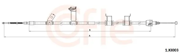 Seilzug, Feststellbremse hinten links COFLE 1.KI003