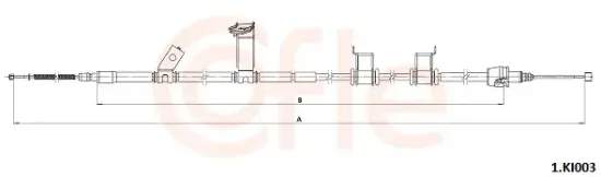 Seilzug, Feststellbremse hinten links COFLE 1.KI003 Bild Seilzug, Feststellbremse hinten links COFLE 1.KI003