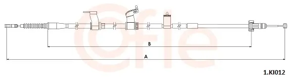 Seilzug, Feststellbremse hinten links COFLE 1.KI012