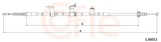 Seilzug, Feststellbremse hinten links COFLE 1.KI012 Bild Seilzug, Feststellbremse hinten links COFLE 1.KI012