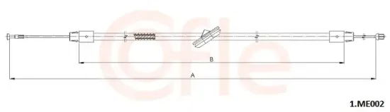 Seilzug, Feststellbremse mitte COFLE 1.ME002 Bild Seilzug, Feststellbremse mitte COFLE 1.ME002