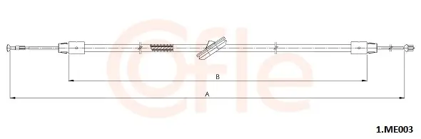 Seilzug, Feststellbremse Mitte COFLE 1.ME003