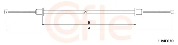 Seilzug, Feststellbremse vorne COFLE 92.1.ME030