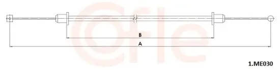 Seilzug, Feststellbremse vorne COFLE 92.1.ME030 Bild Seilzug, Feststellbremse vorne COFLE 92.1.ME030