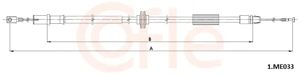 Seilzug, Feststellbremse hinten rechts COFLE 92.1.ME033