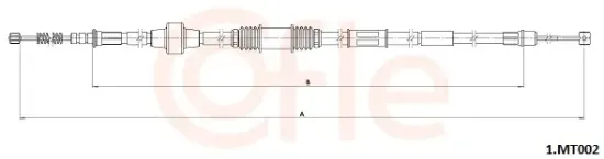 Seilzug, Feststellbremse hinten rechts COFLE 1.MT002 Bild Seilzug, Feststellbremse hinten rechts COFLE 1.MT002