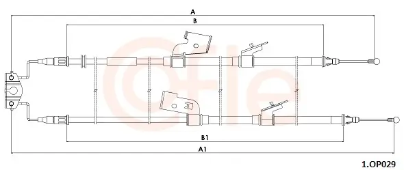Seilzug, Feststellbremse hinten links hinten rechts COFLE 92.1.OP029