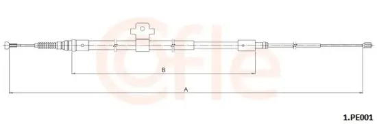 Seilzug, Feststellbremse hinten links COFLE 1.PE001 Bild Seilzug, Feststellbremse hinten links COFLE 1.PE001