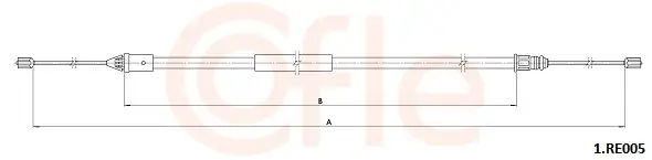 Seilzug, Feststellbremse hinten rechts COFLE 1.RE005