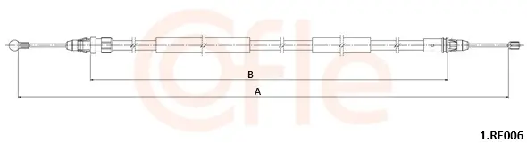 Seilzug, Feststellbremse hinten rechts COFLE 92.1.RE006