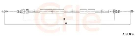 Seilzug, Feststellbremse hinten rechts COFLE 92.1.RE006 Bild Seilzug, Feststellbremse hinten rechts COFLE 92.1.RE006