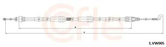 Seilzug, Feststellbremse hinten links hinten rechts COFLE 1.VK005 Bild Seilzug, Feststellbremse hinten links hinten rechts COFLE 1.VK005