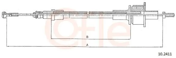 Seilzug, Kupplungsbetätigung COFLE 10.2411