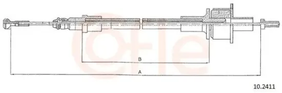 Seilzug, Kupplungsbetätigung COFLE 10.2411 Bild Seilzug, Kupplungsbetätigung COFLE 10.2411