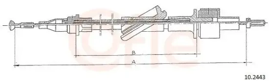 Seilzug, Kupplungsbetätigung COFLE 10.2443 Bild Seilzug, Kupplungsbetätigung COFLE 10.2443