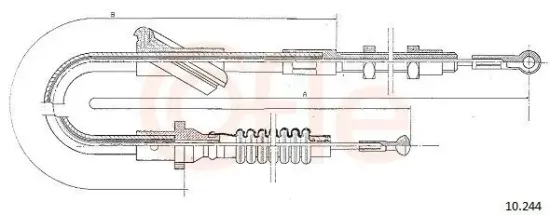 Seilzug, Kupplungsbetätigung COFLE 10.244 Bild Seilzug, Kupplungsbetätigung COFLE 10.244
