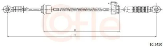 Seilzug, Schaltgetriebe COFLE 10.2450 Bild Seilzug, Schaltgetriebe COFLE 10.2450