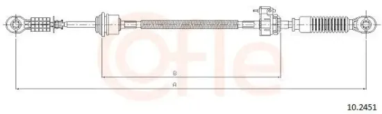 Seilzug, Schaltgetriebe COFLE 10.2451 Bild Seilzug, Schaltgetriebe COFLE 10.2451