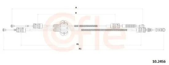 Seilzug, Schaltgetriebe COFLE 10.2456 Bild Seilzug, Schaltgetriebe COFLE 10.2456