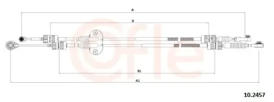 Seilzug, Schaltgetriebe COFLE 10.2457 Bild Seilzug, Schaltgetriebe COFLE 10.2457