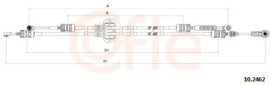 Seilzug, Schaltgetriebe COFLE 10.2462 Bild Seilzug, Schaltgetriebe COFLE 10.2462