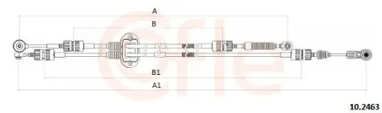 Seilzug, Schaltgetriebe COFLE 10.2463 Bild Seilzug, Schaltgetriebe COFLE 10.2463