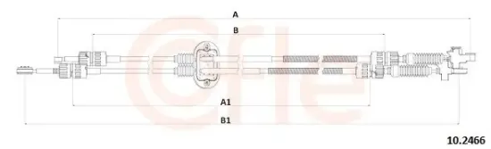 Seilzug, Schaltgetriebe COFLE 10.2466 Bild Seilzug, Schaltgetriebe COFLE 10.2466
