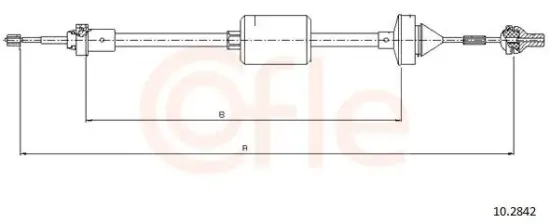 Seilzug, Kupplungsbetätigung COFLE 10.2842 Bild Seilzug, Kupplungsbetätigung COFLE 10.2842