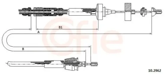 Seilzug, Kupplungsbetätigung COFLE 10.2962 Bild Seilzug, Kupplungsbetätigung COFLE 10.2962