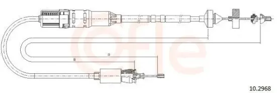 Seilzug, Kupplungsbetätigung COFLE 10.2968 Bild Seilzug, Kupplungsbetätigung COFLE 10.2968
