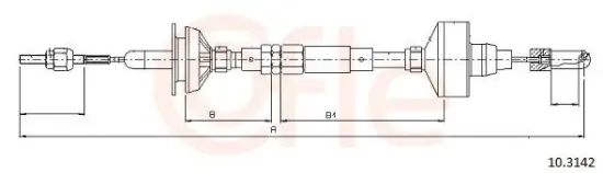 Seilzug, Kupplungsbetätigung COFLE 10.3142 Bild Seilzug, Kupplungsbetätigung COFLE 10.3142