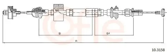 Seilzug, Kupplungsbetätigung COFLE 10.3158 Bild Seilzug, Kupplungsbetätigung COFLE 10.3158