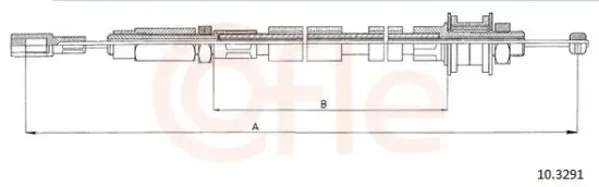 Seilzug, Kupplungsbetätigung COFLE 10.3291 Bild Seilzug, Kupplungsbetätigung COFLE 10.3291