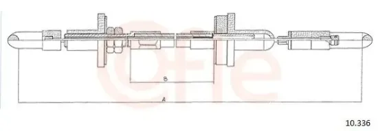 Seilzug, Kupplungsbetätigung COFLE 10.336 Bild Seilzug, Kupplungsbetätigung COFLE 10.336