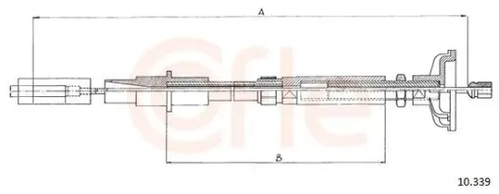 Seilzug, Kupplungsbetätigung COFLE 10.339 Bild Seilzug, Kupplungsbetätigung COFLE 10.339