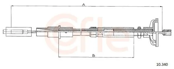 Seilzug, Kupplungsbetätigung COFLE 10.340