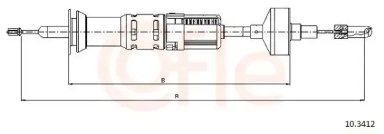 Seilzug, Kupplungsbetätigung COFLE 10.3412 Bild Seilzug, Kupplungsbetätigung COFLE 10.3412