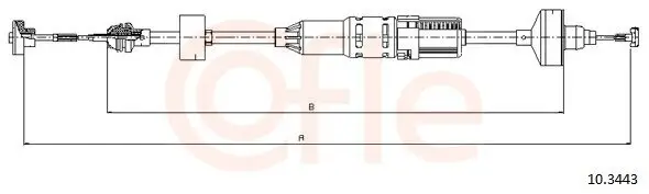 Seilzug, Kupplungsbetätigung COFLE 10.3443