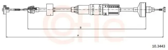 Seilzug, Kupplungsbetätigung COFLE 10.3443 Bild Seilzug, Kupplungsbetätigung COFLE 10.3443