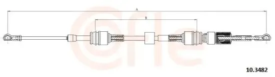 Seilzug, Schaltgetriebe COFLE 10.3482 Bild Seilzug, Schaltgetriebe COFLE 10.3482