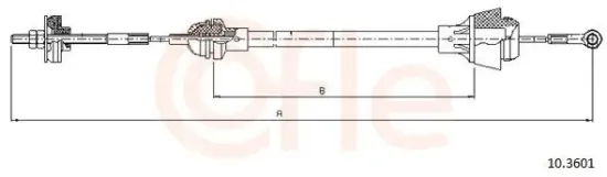Seilzug, Kupplungsbetätigung COFLE 10.3601 Bild Seilzug, Kupplungsbetätigung COFLE 10.3601