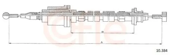 Seilzug, Kupplungsbetätigung COFLE 10.384 Bild Seilzug, Kupplungsbetätigung COFLE 10.384