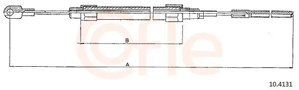 Seilzug, Feststellbremse hinten links hinten rechts COFLE 10.4131