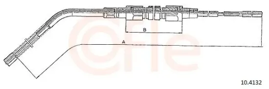 Seilzug, Feststellbremse hinten links hinten rechts COFLE 10.4132 Bild Seilzug, Feststellbremse hinten links hinten rechts COFLE 10.4132