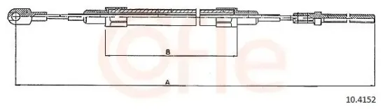 Seilzug, Feststellbremse hinten links hinten rechts COFLE 10.4152 Bild Seilzug, Feststellbremse hinten links hinten rechts COFLE 10.4152